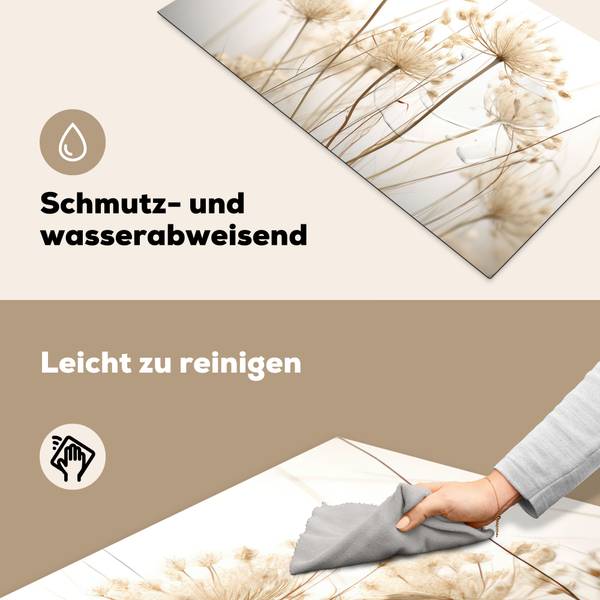 Herdabdeckplatte Blumen 90 x 52 cm