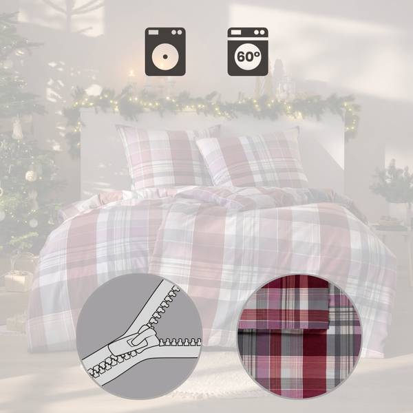 Bettwäsche 210724 2-teilig Violett - 155 x 220 cm