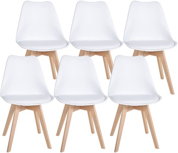 Esszimmerstuhl Ramsey 6er Set Weiß