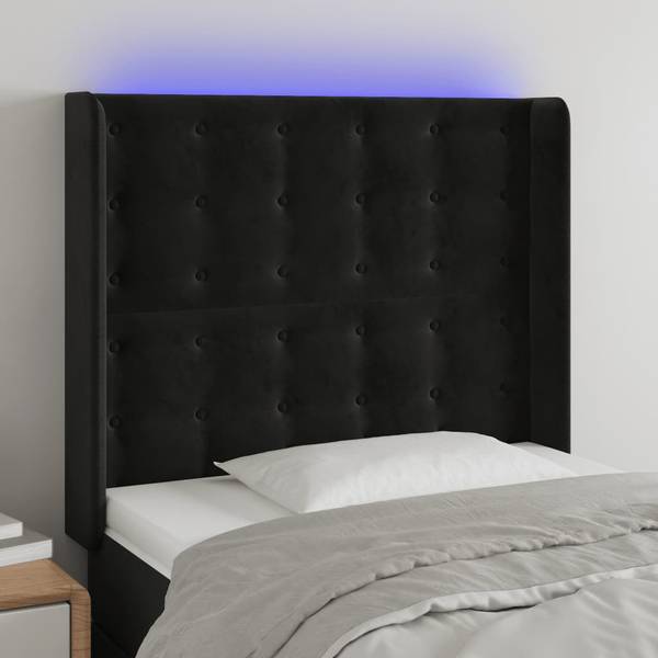 LED Kopfteil 3016102 Schwarz - 93 x 128 cm