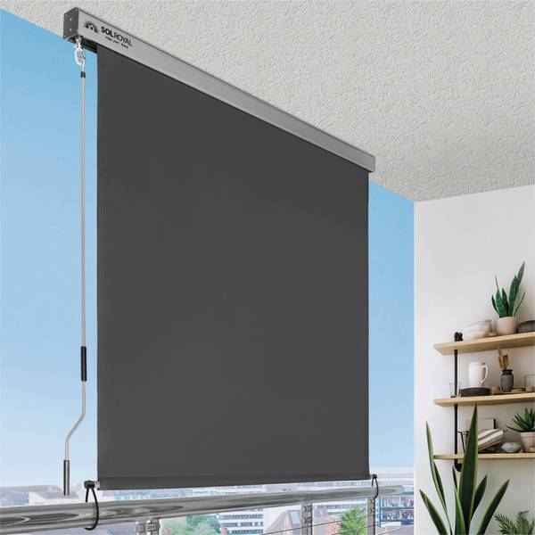 Senkrechtmarkise SolVision MS5 Grau - Aluminium - 180 x 1 x 250 cm