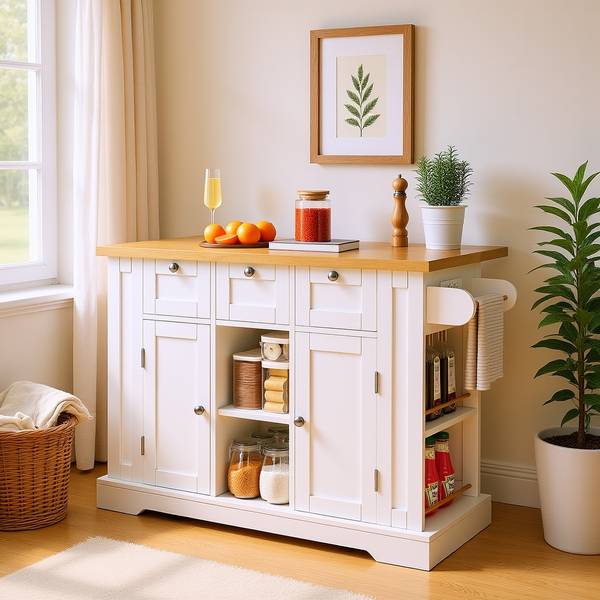 Sideboard Exine Braun - Weiß - Holzwerkstoff - 132 x 87 x 70 cm