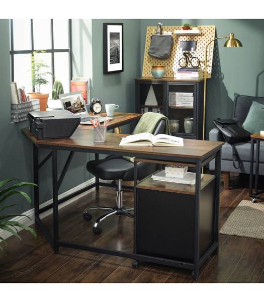 Eckschreibtisch Buxy I Braun - Breite: 149 cm