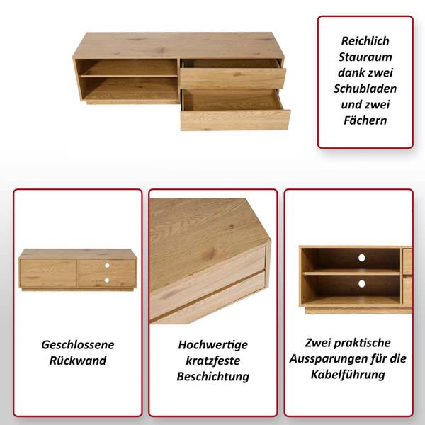 TV-rek J78 eikenhouten look