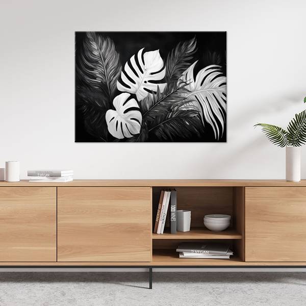 Wandbild blätter monstera 120 x 80 cm