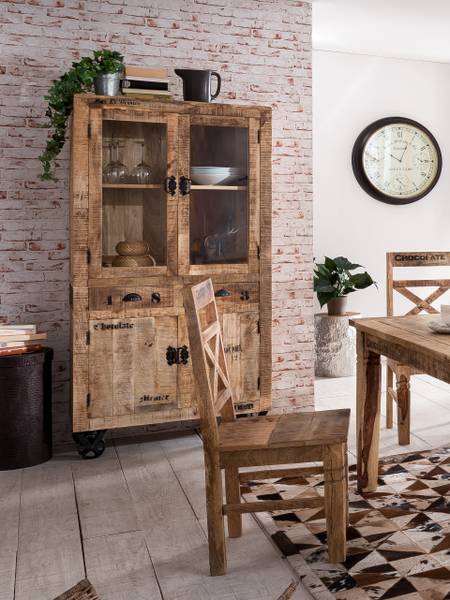 RUSTIC Stuhl Braun - Mango - 45 x 100 x 45 cm