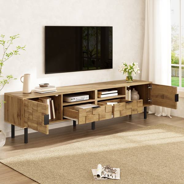 TV-Lowboard VERTEXCLARR Braun - Holzwerkstoff - 160 x 43 x 35 cm
