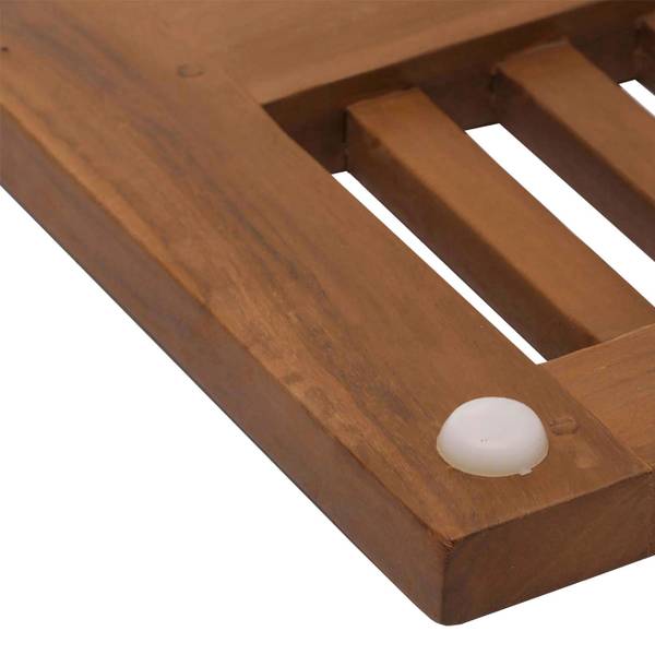 Teak-Badematte M86 Braun - Holz teilmassiv - 40 x 3 x 100 cm