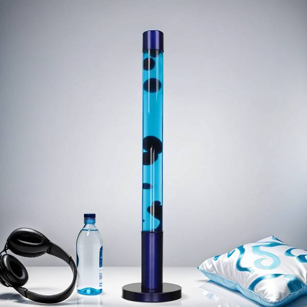 Stehlampe ALAN Blau - Violett - Glas - Metall - 18 x 76 x 18 cm