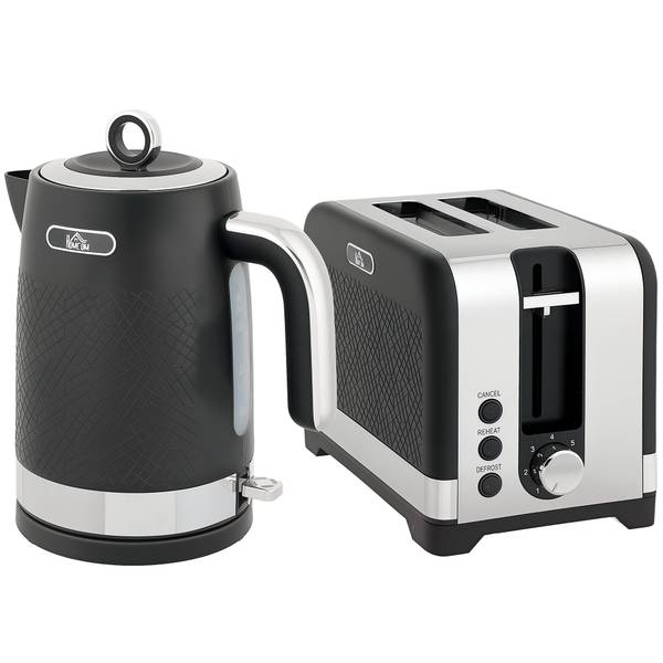 Wasserk Toaster 800-281V90BK 2er Set Schwarz - Kunststoff - 16 x 28 x 24 cm