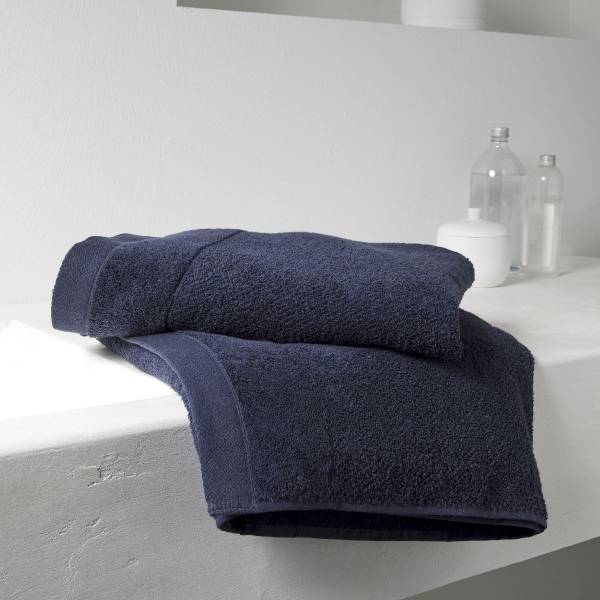 Einfaches Badetuch BIO ORGANIC Marineblau