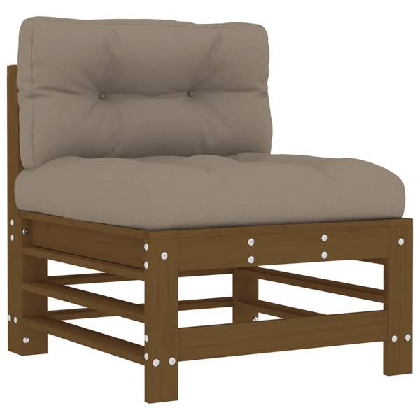 Garten-Lounge-Set 3029390 (10-teilig) Braun - Polyester - Kiefer - 63 x 60 x 57 cm