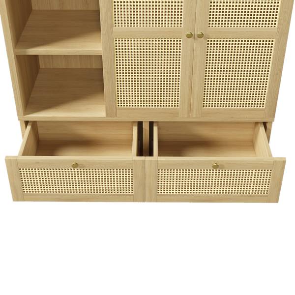 Kleiderschrank NaturWoody Ⅴ Braun - Holzwerkstoff - 50 x 180 x 120 cm