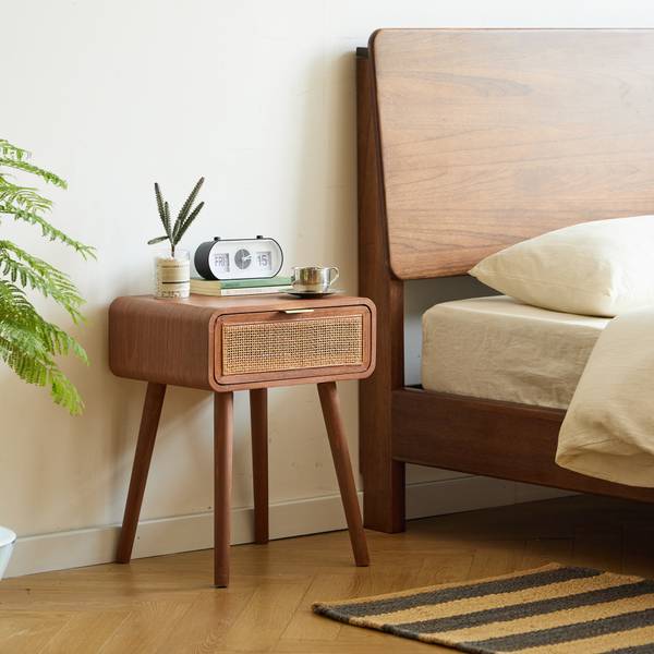 Nachttisch MALI Braun - Rattan - 42 x 50 x 34 cm