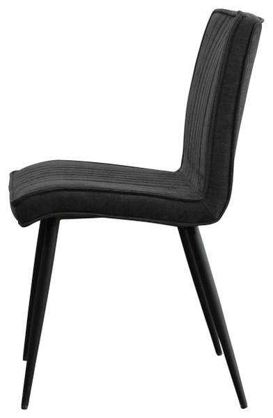 Stuhl LENA Grau - Metall - Massivholz - Textil - 43 x 86 x 57 cm