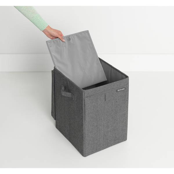 Wäschebox stapelbar Schwarz