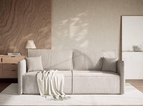 Canapé convertible Obra Beige - Gris