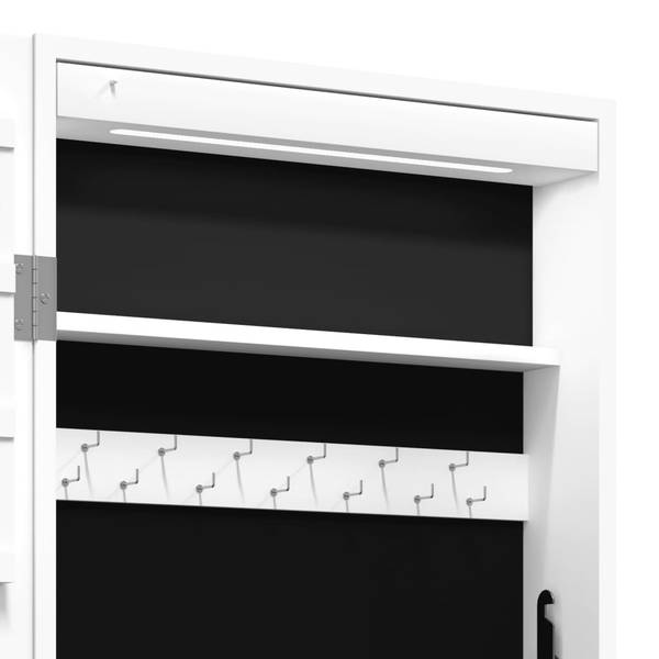 Schmuckschrank mit Spiegel 3028737 Weiß - Holzwerkstoff - 37 x 67 x 10 cm