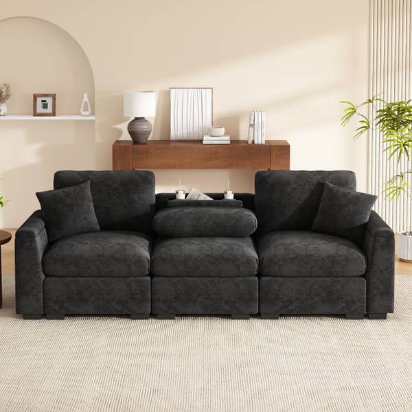 3-Sitzer Sofa ChenilKiss Grau