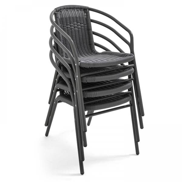 Bistromöbel Chelsea Grau - Metall - 70 x 72 x 70 cm