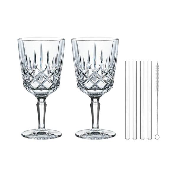 Cocktailgläser Glashalm Noblesse 2er Set Kristallglas - 9 x 19 x 9 cm