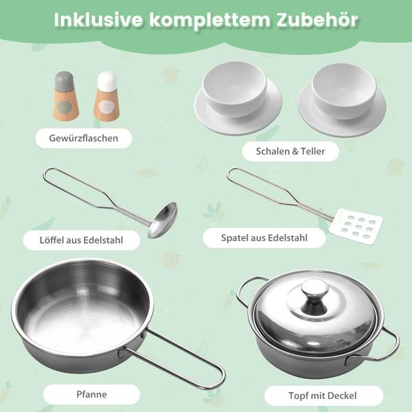 Kinderküche TP10092 Grau - Holzwerkstoff - 53 x 92 x 71 cm