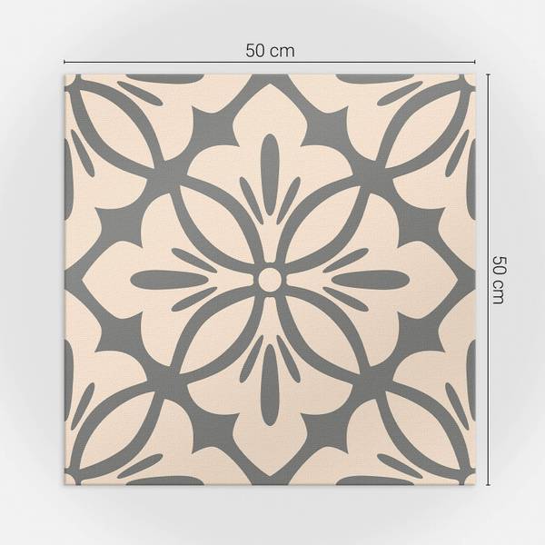 Fliesen Blumen Detail Akzent 4er Set 50 x 50 cm