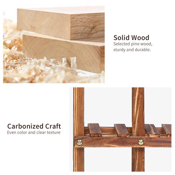 Support de fleurs XJJ366 Marron - Fibres naturelles - 11 x 61 x 60 cm