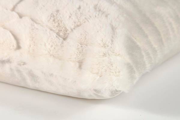 Kissenhülle Nerz Weiß - Textil - 40 x 1 x 40 cm