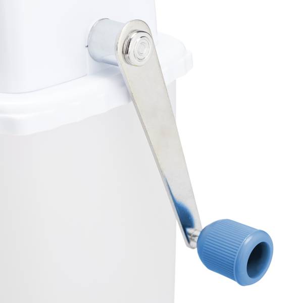 Broyeur à glace manuel Bleu - Blanc - Métal - Matière plastique - 13 x 24 x 16 cm