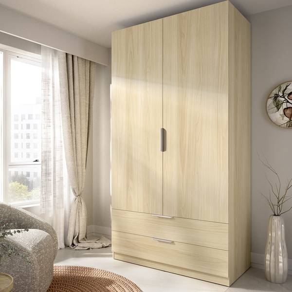 2-türiger Schrank Montclare Braun - Holzwerkstoff - 91 x 204 x 51 cm