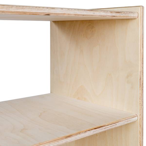 Standregal Montessori Braun - Holzwerkstoff - Massivholz - 81 x 119 x 39 cm