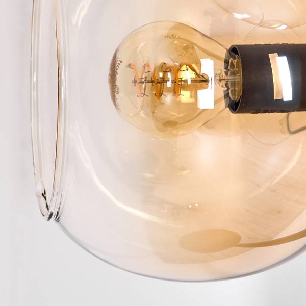 Stehlampe Cesaro Gelb - Aluminium - Klarglas - 31 x 160 x 83 cm