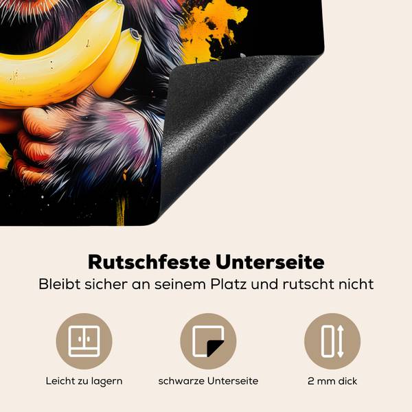 HERDABDECKPLATTE Graffiti Affe 58 x 51 cm