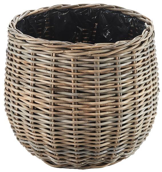 Pflanzkorb VERDANA Grau - Rattan - 46 x 42 x 46 cm