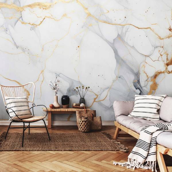 Vlies Fototapete Marmor Wohnzimmer 250 x 175 cm