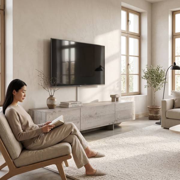 Fernsehschrank Kapipimso Braun - Holzwerkstoff - 194 x 37 x 31 cm