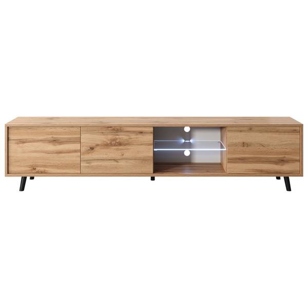 TV-onderkast GALHAD bruin - polyamide - melamine - polyacryl - 175 x 41 x 31 cm