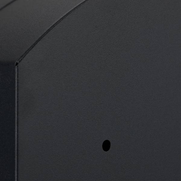 Antiker Briefkasten Schwarz - Aluminium - Stahl - 26 x 41 x 9 cm