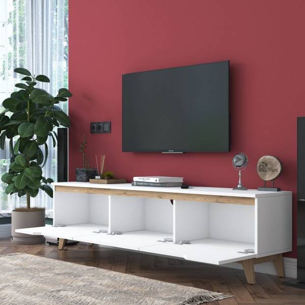 TV-Möbel D1 - 2472 Weiß - Holzwerkstoff - 35 x 49 x 180 cm