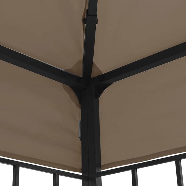 Gartenpavillon 3007852 Grau - Polyester - Stahl - 300 x 260 x 300 cm