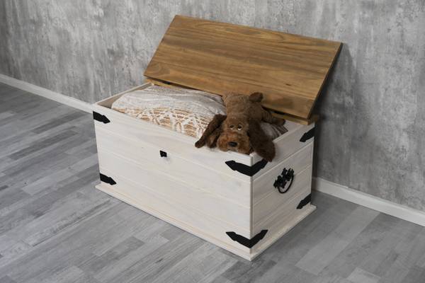 Truhe MEXICO Beige - Kiefer - 92 x 46 x 50 cm