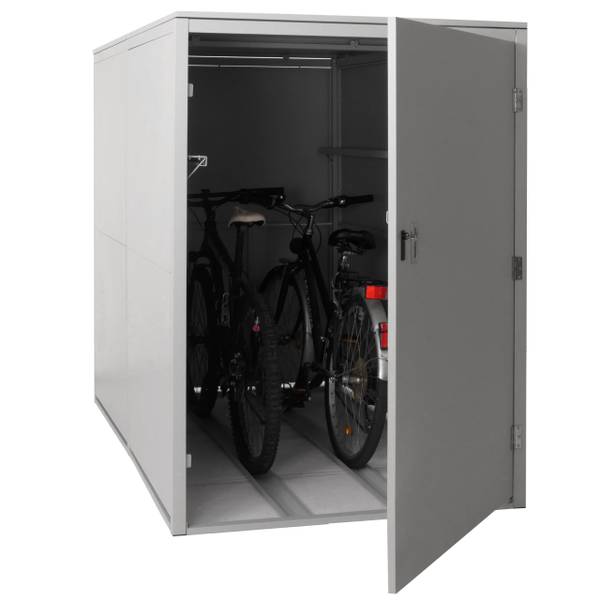 2er-Fahrradgarage L56c Hellgrau
