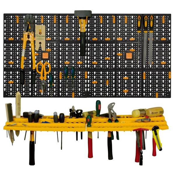 Mur d'outils 151833 Noir - Polypropylène - 5 x 2 x 5 cm