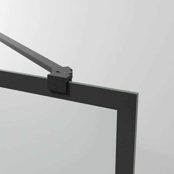 Duschabtrennung Duschwand Glas Schwarz - Glas - 100 x 200 x 0 cm