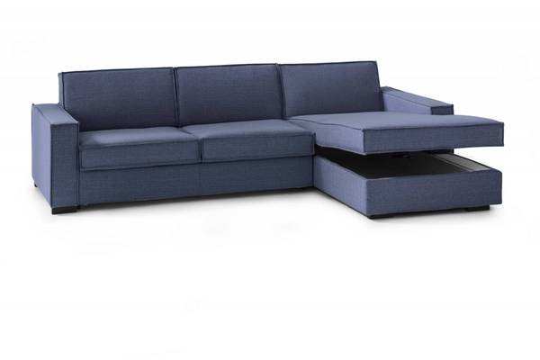 Sofa mit Halbinsel Nami Blau