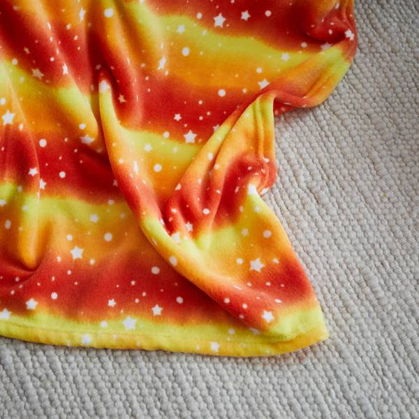 Kuscheldecke Orange Star 180 x 150 cm