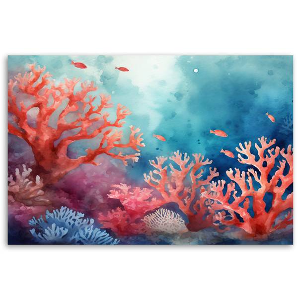 Tableau déco sur toile mer récif 60 x 40 cm