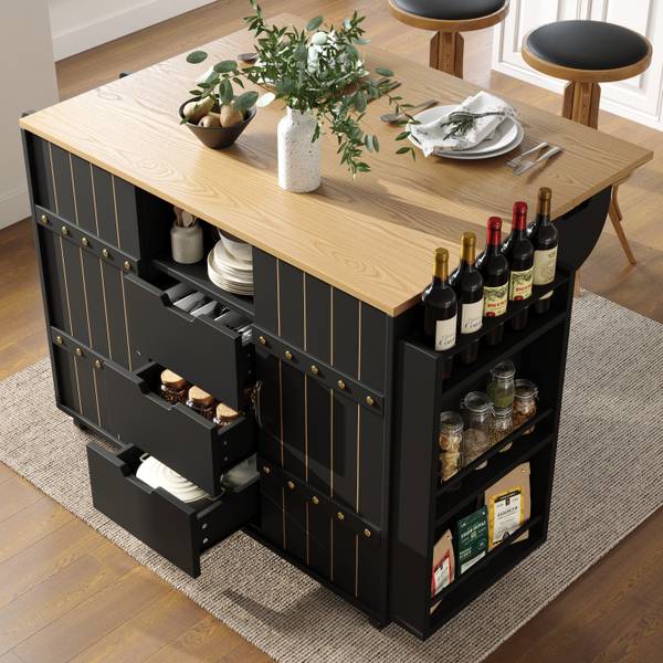 Kücheninsel BB8052 Schwarz