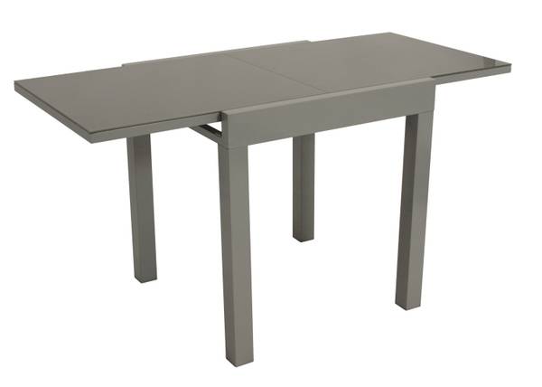 Garnitur AMALFI 5-teilig Schwarz - Grau - Aluminium - Sicherheitsglas - PVC - 130 x 75 x 65 cm